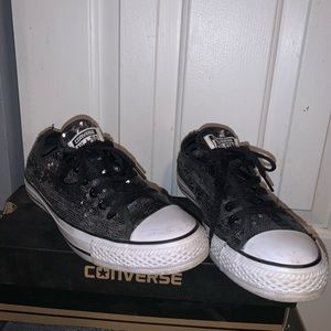 Converse with Black sequins size 7